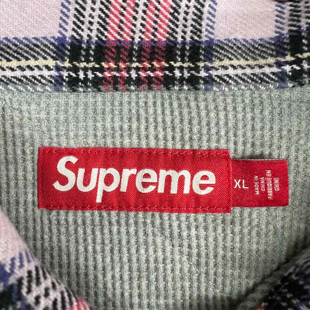 Supreme Zip Up "THERMAL FLANNEL" Red Used Size XL