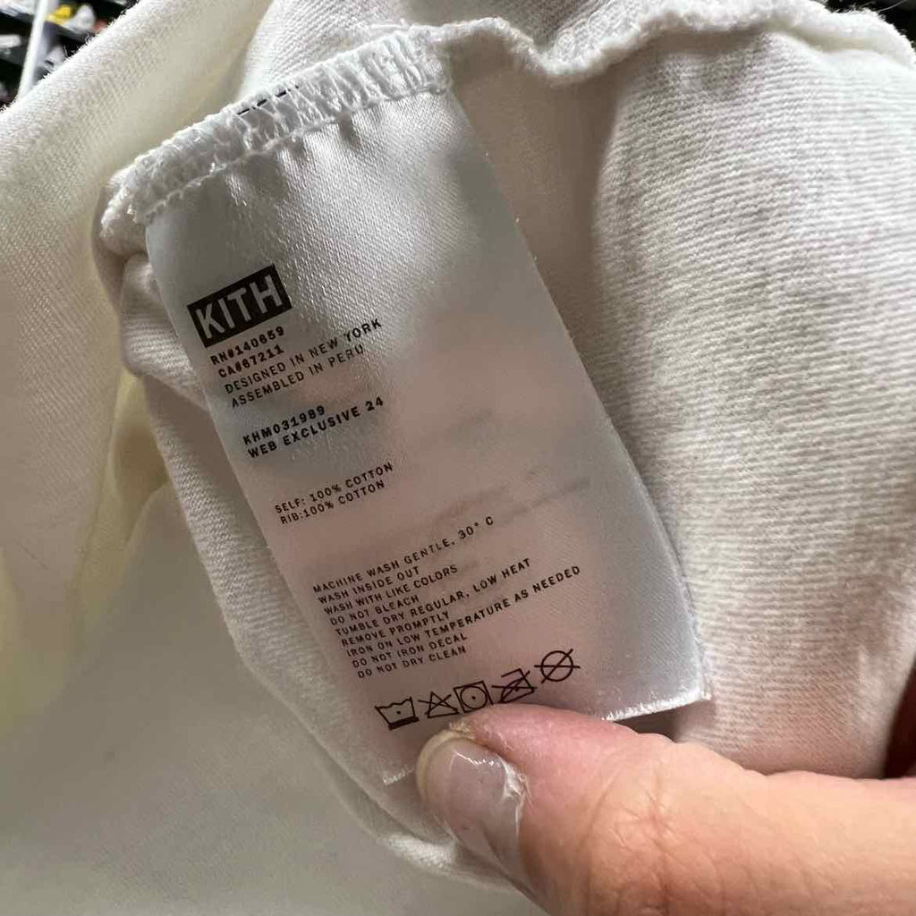 Kith T-Shirt "HIGH STAKES" White Used Size L