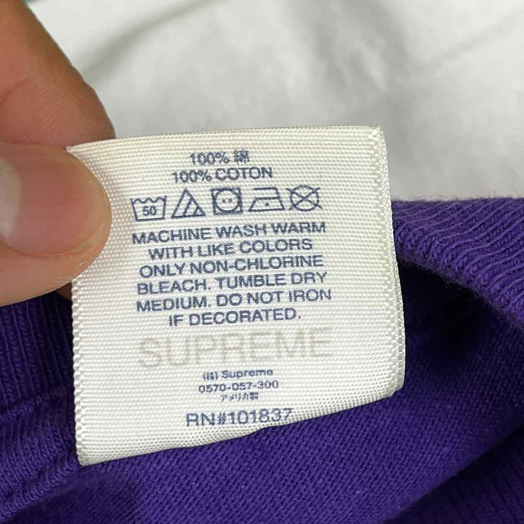 Supreme T-Shirt "STILL TALKING" Purple Used Size XL