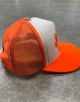 Chrome Hearts Trucker Hat "TRIPLE CROSS" New Orange Size OS