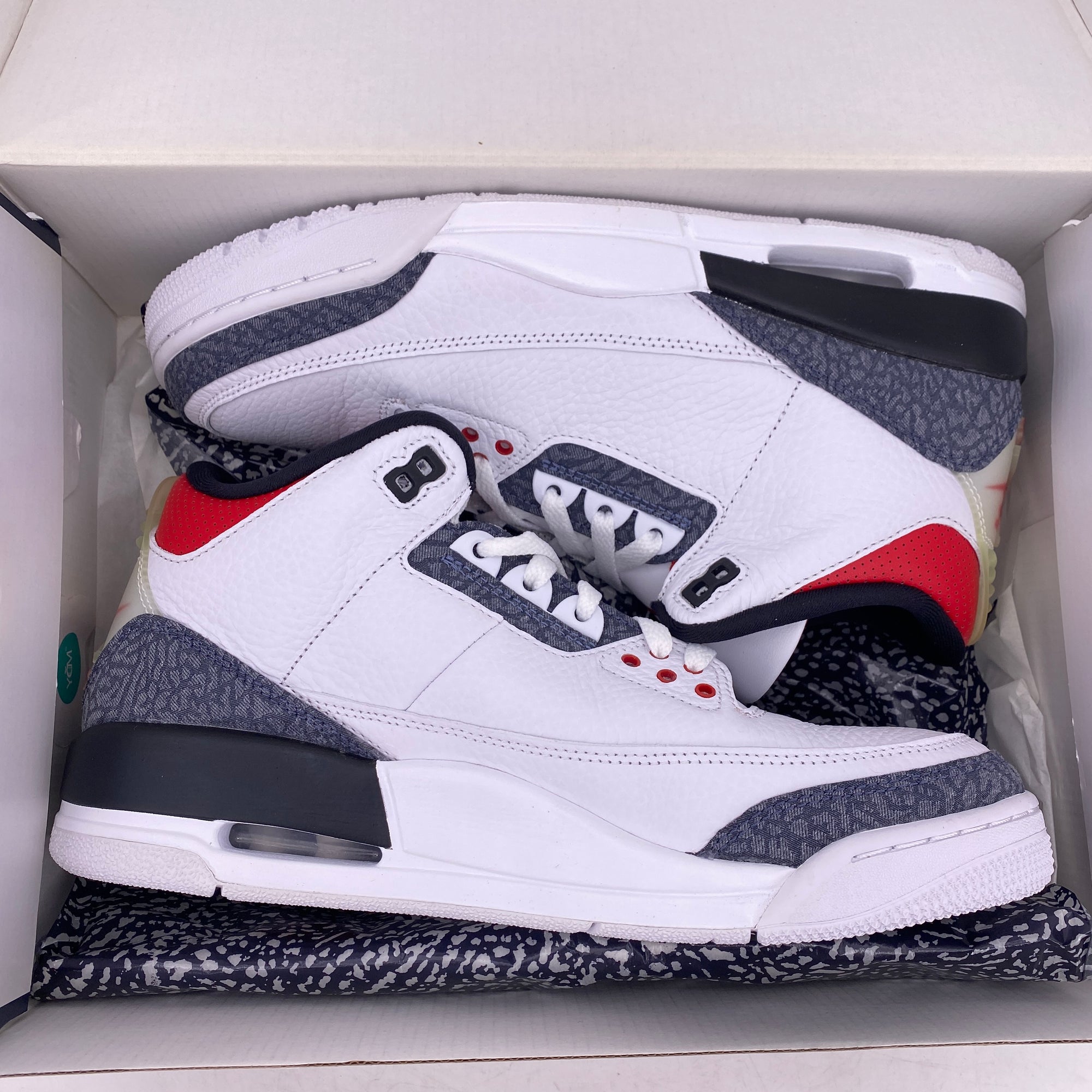 Air Jordan 3 Retro &quot;Fire Red Denim&quot; 2020 New Size 9.5