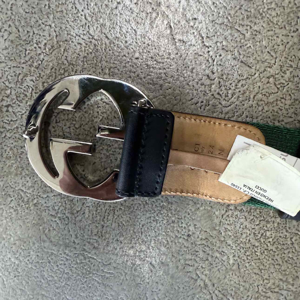 Gucci Belt "NYLON" Used Green Size 75