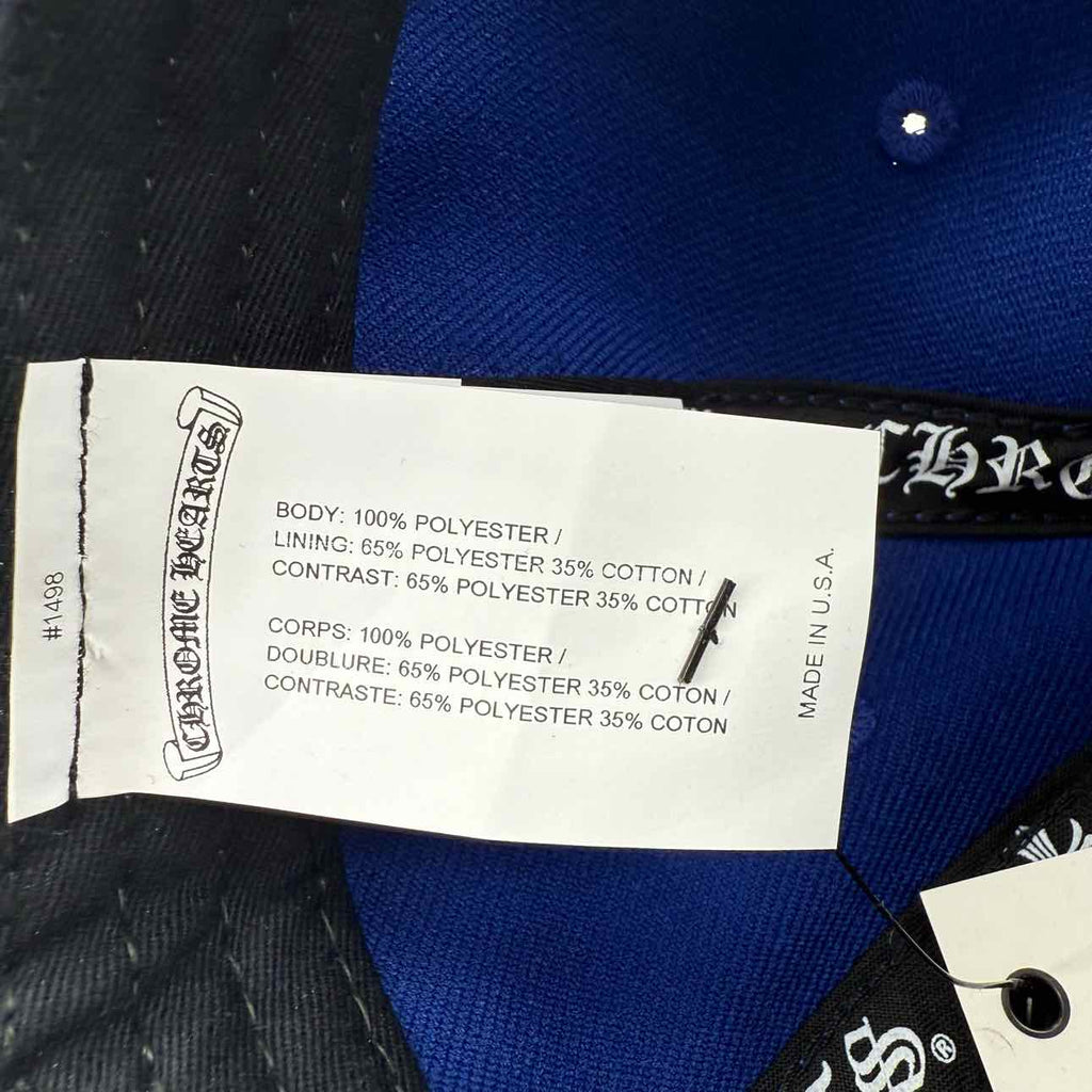 Chrome Hearts Snapback "BASEBALL" New Blue Size OS