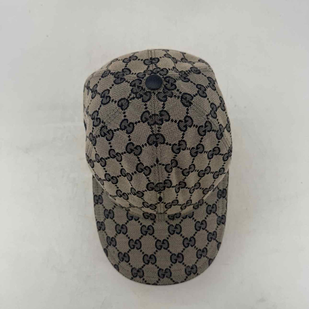 Gucci Strapback "MONOGRAM" Used Blue Size S