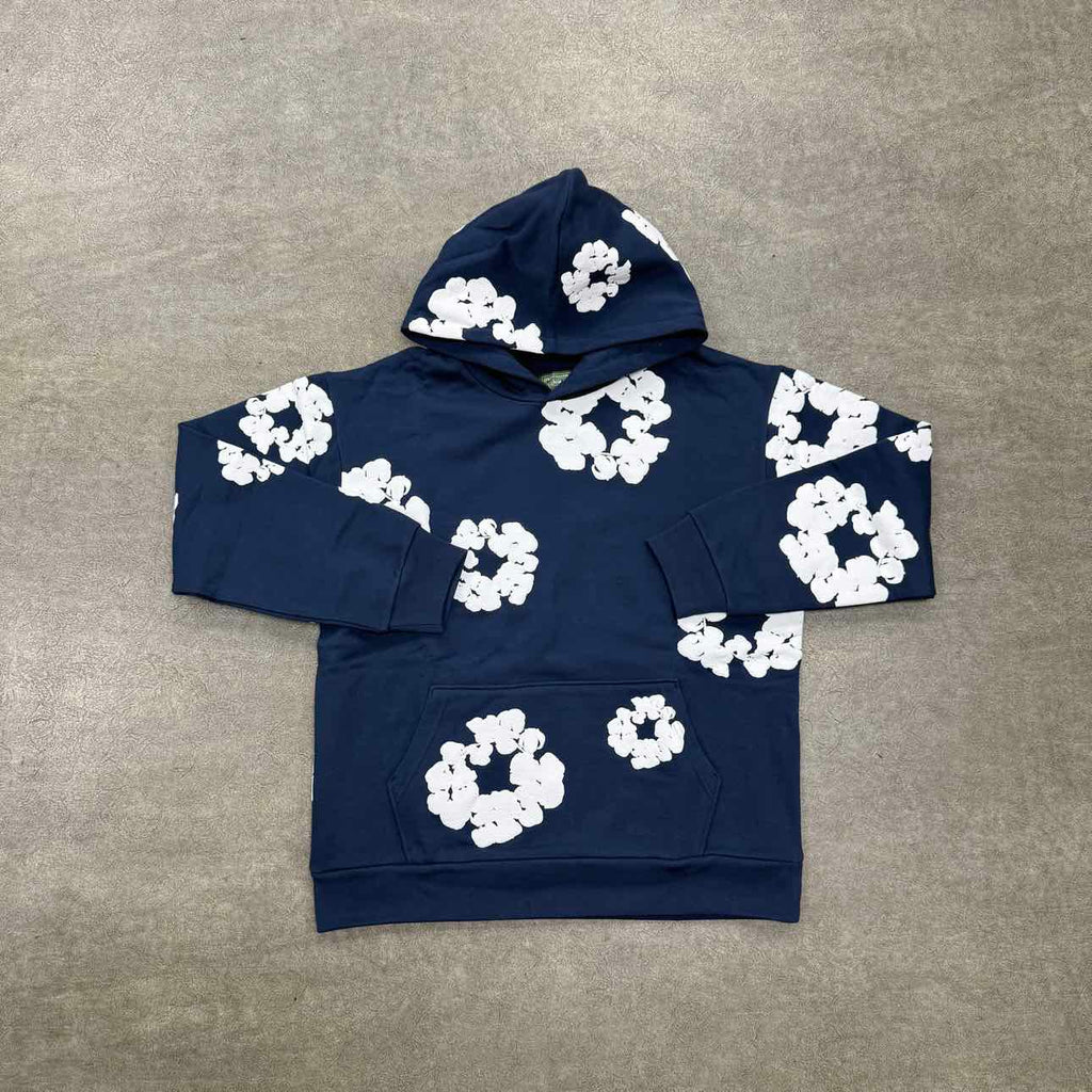 Denim Tears Hoodie "COTTON WREATH" Navy New Size XL