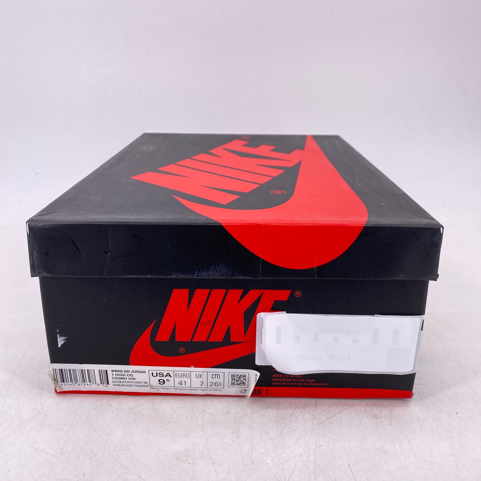 Air Jordan (W) 1 Retro High OG &quot;Satin Black Toe&quot; 2019 Used Size 9.5W