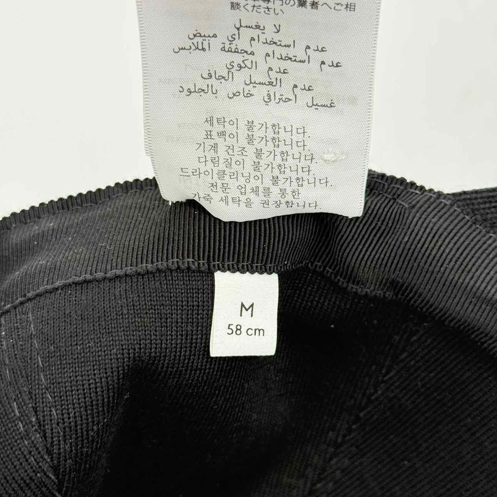 Gucci Strapback "WOOL LOGO" Used Black Size M