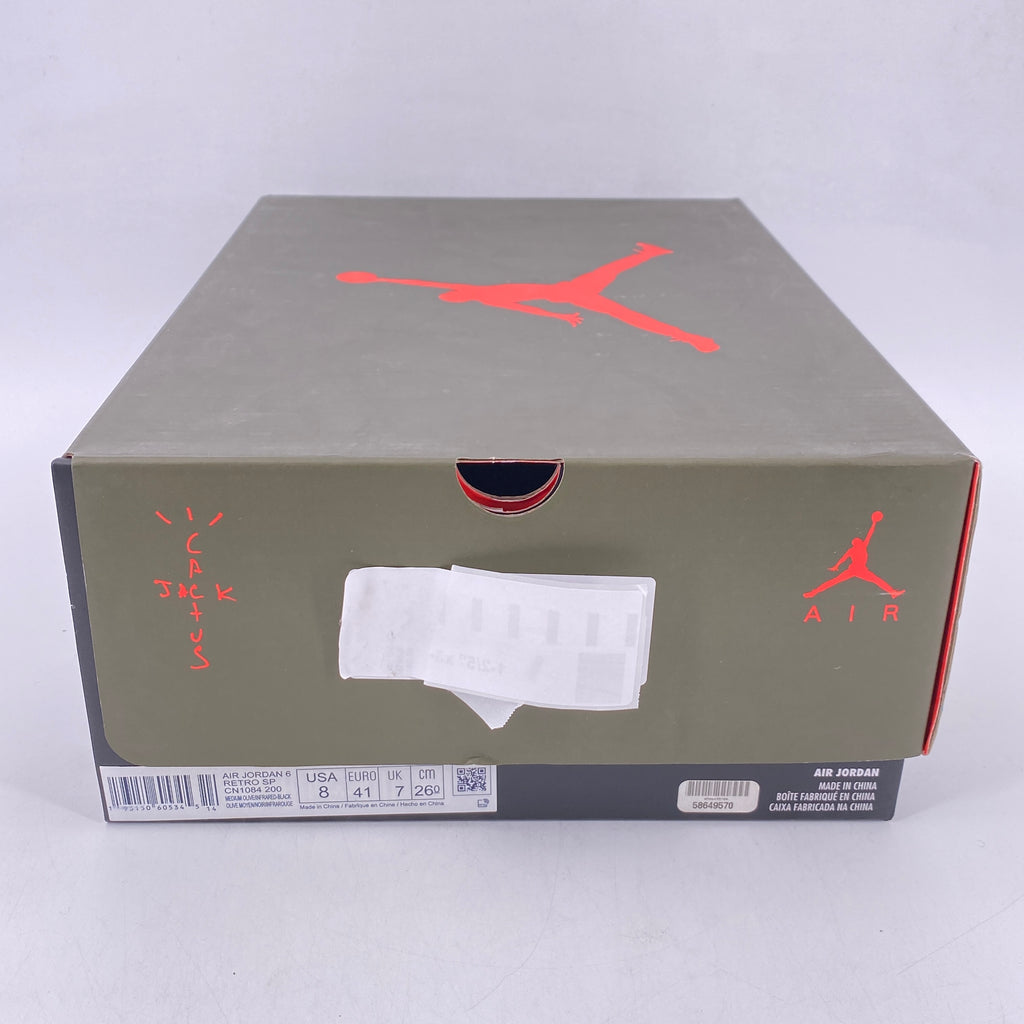 Air Jordan 6 Retro "Travis Scott" 2019 New Size 8