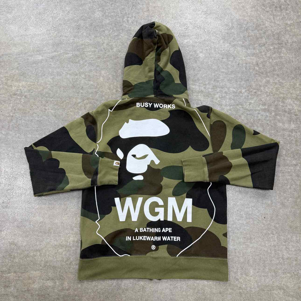 Bape Zip Up "BUSY WORKS" Camo Used Size L