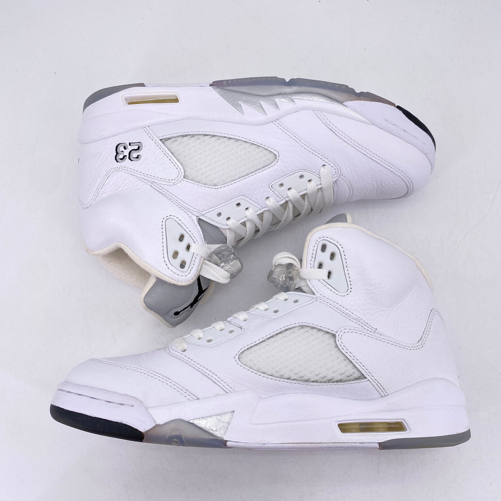 Air Jordan 5 Retro "White Metallic" 2015 Used Size 10