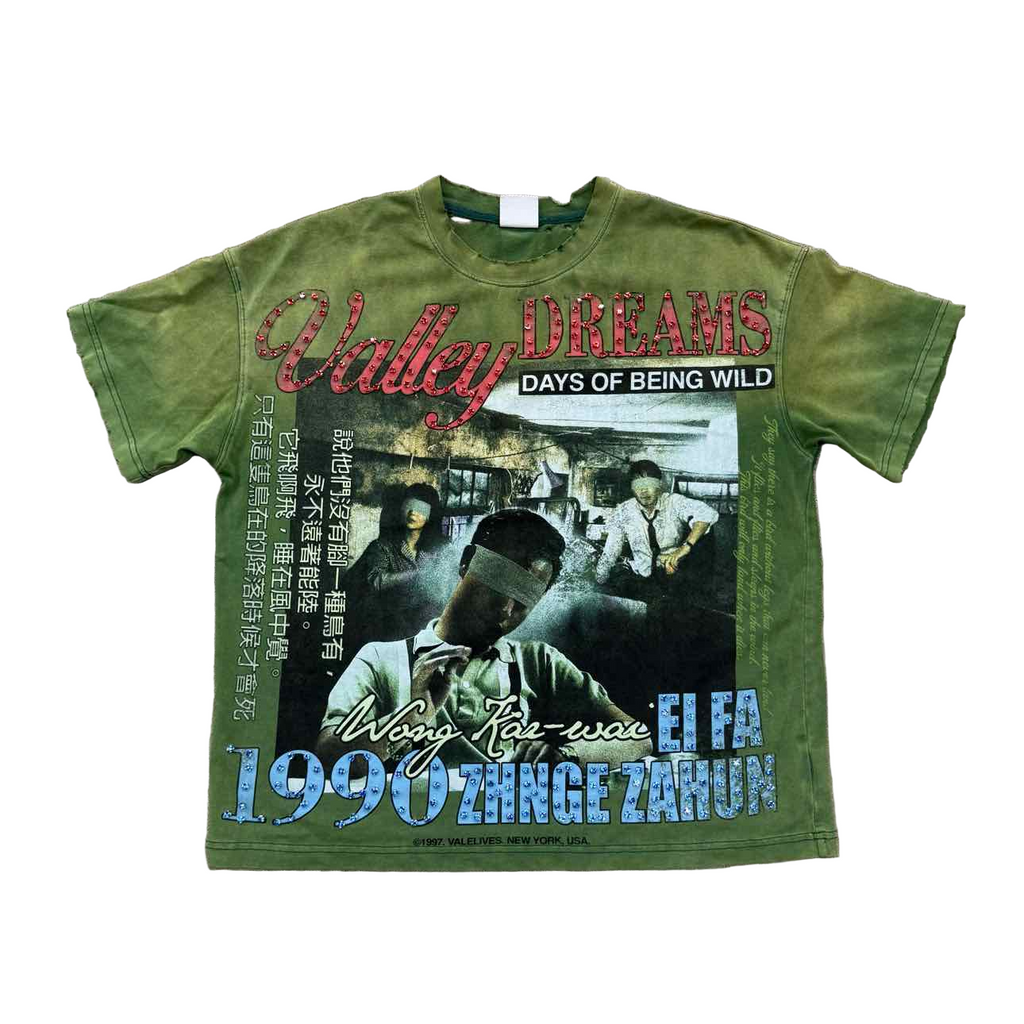 Vale T-Shirt "GREEN MONEY" Green Used Size M