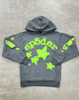 Sp5der Hoodie "BELUGA" Slate Grey New Size 2XL