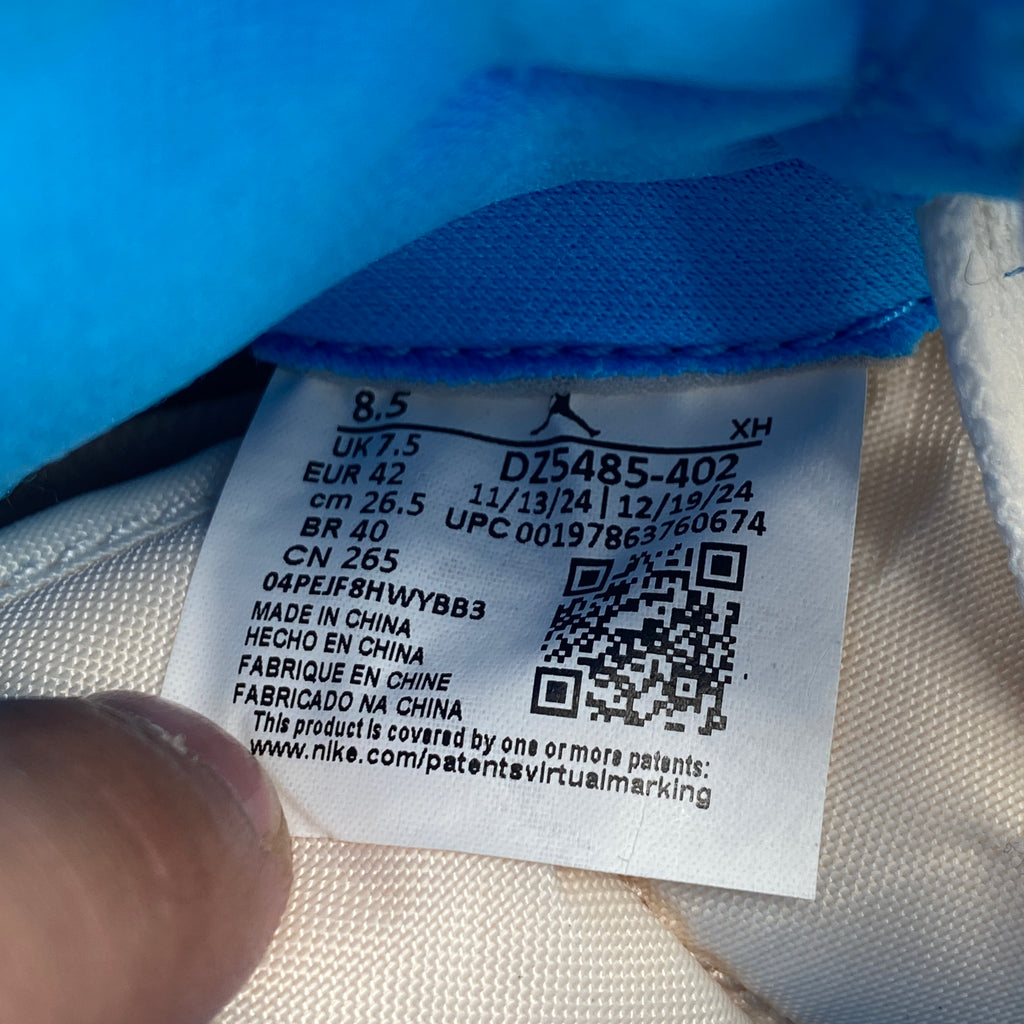 Air Jordan 1 Retro High OG "Unc Reimagined" 2025 Used Size 8.5