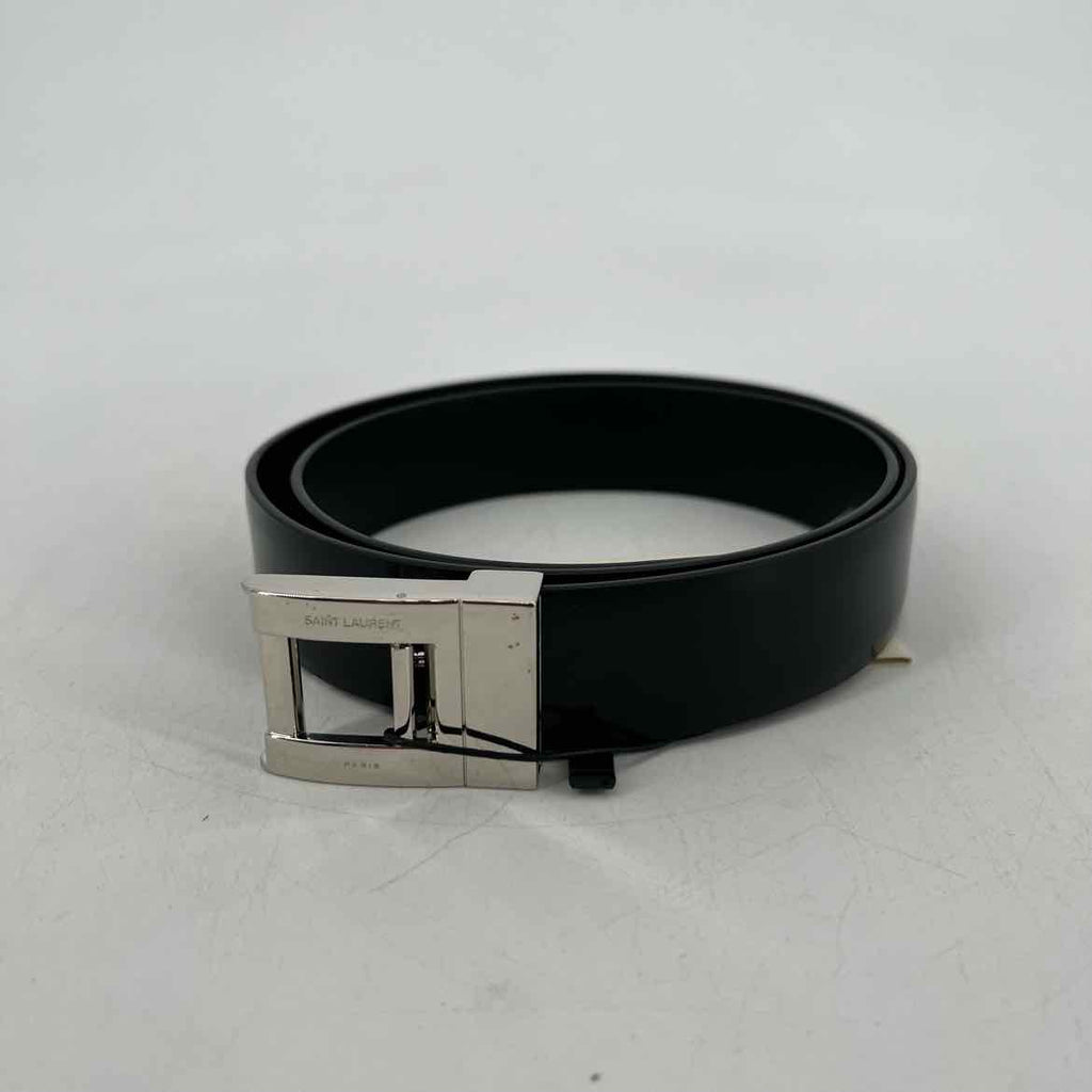 Saint Laurent Belt "ABRASIVATO OXFORD" New Black Size 85
