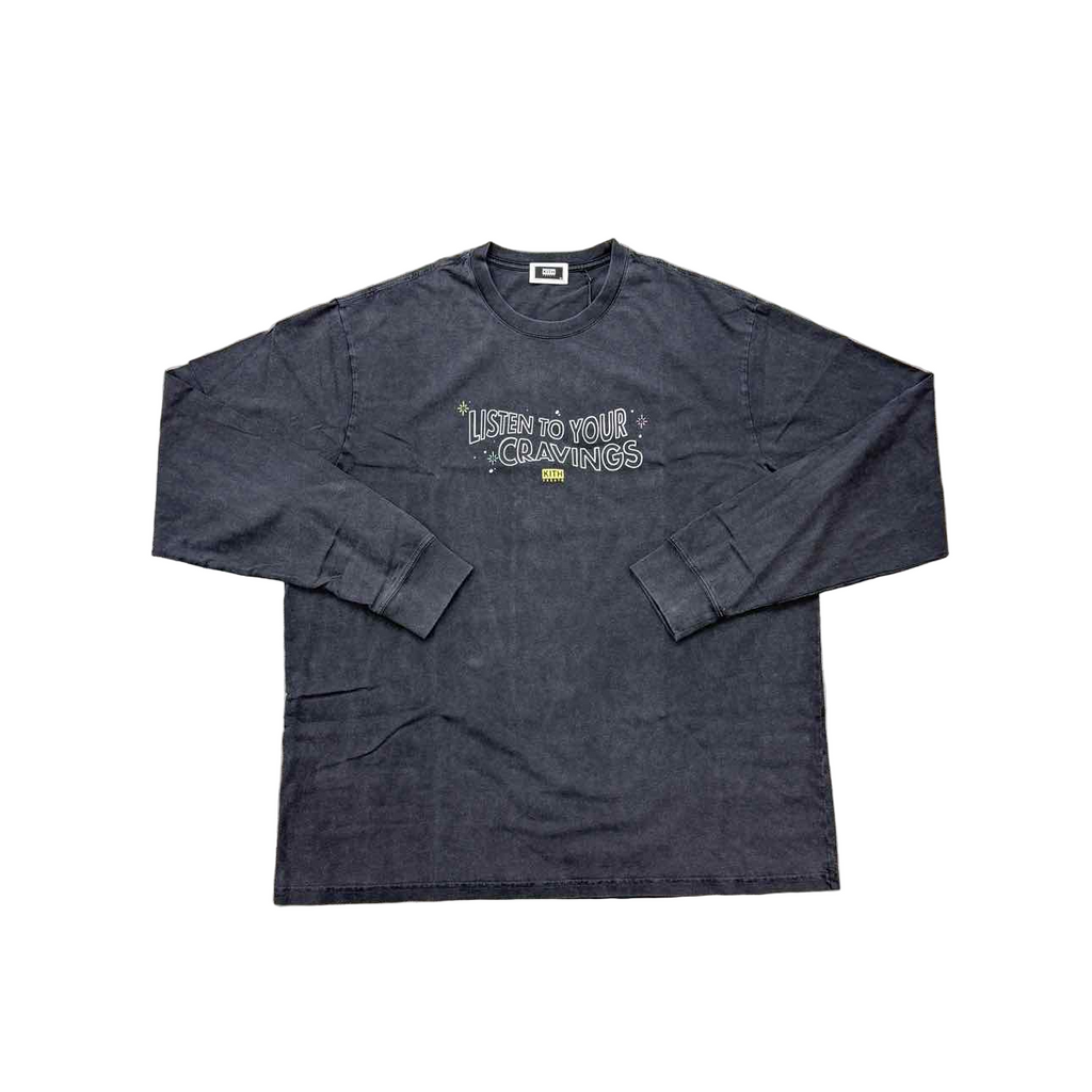Kith Long Sleeve "TREATS CRAVING VINTAGE" Black New Size XL