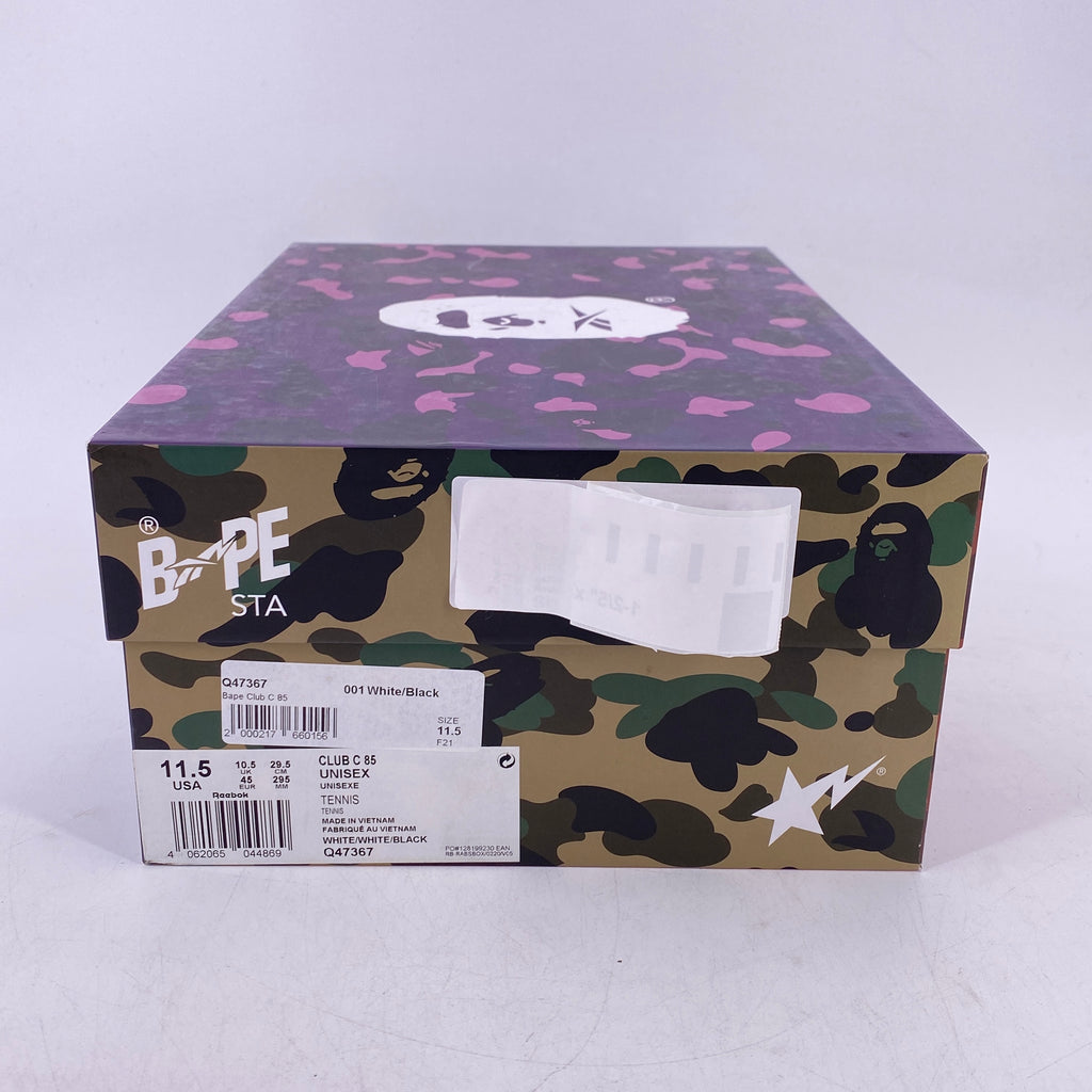Reebok Club C 85 "Bape White Contrast Stitch" 2022 New Size 11.5