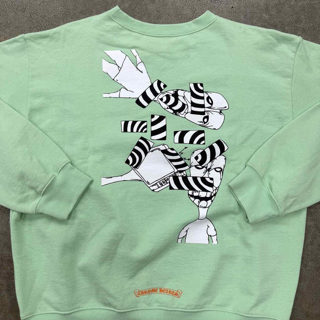 Chrome Hearts Crewneck Sweater "MATTY BOY LUST" Seafoam Used Size L