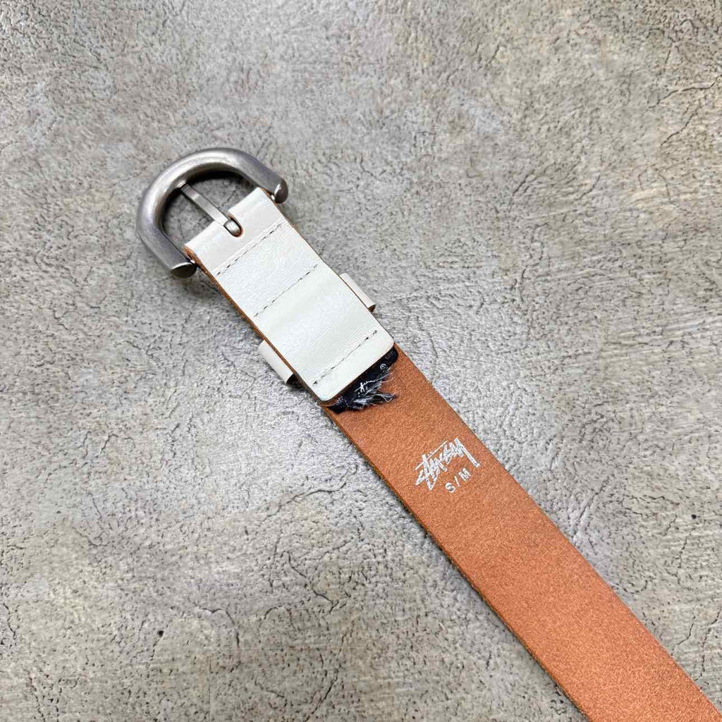 Stussy Belt "STUDDED" Used White Size S/M