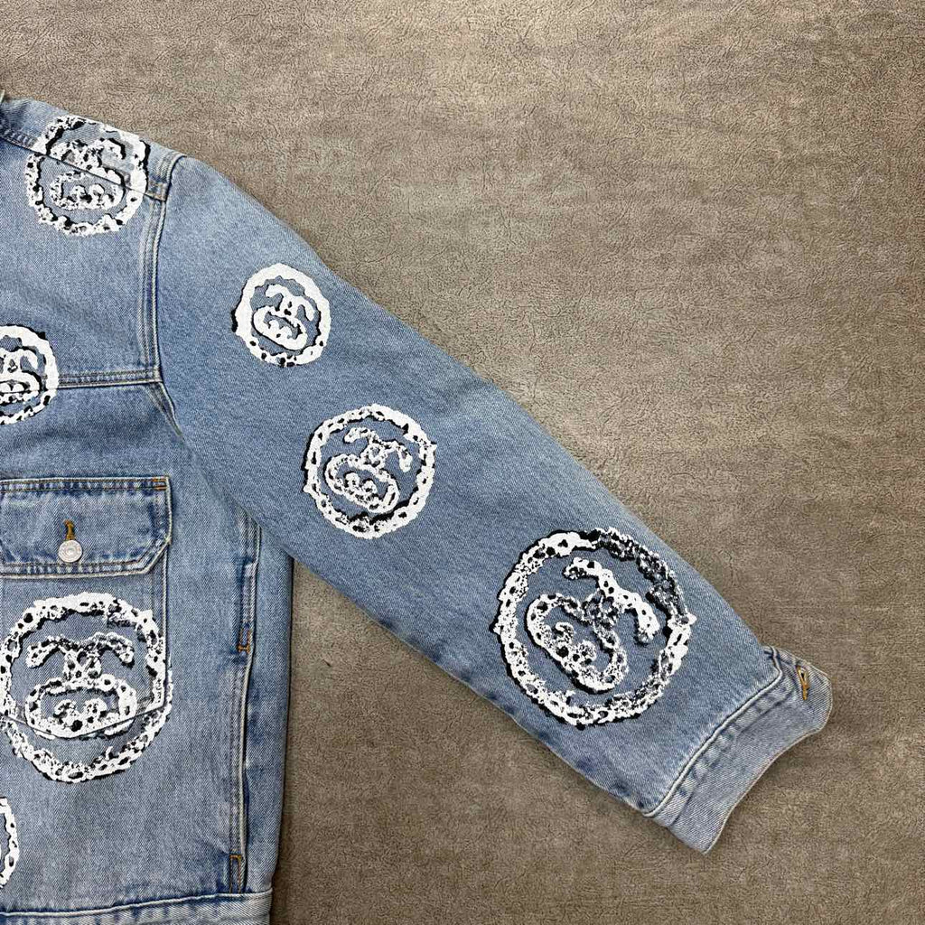 Denim Tears Denim Jacket "STUSSY" Blue Used Size L