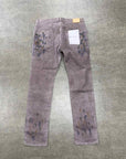 Purple Jeans "PAINT SPLATTER ORANGE" Grey Used Size 38