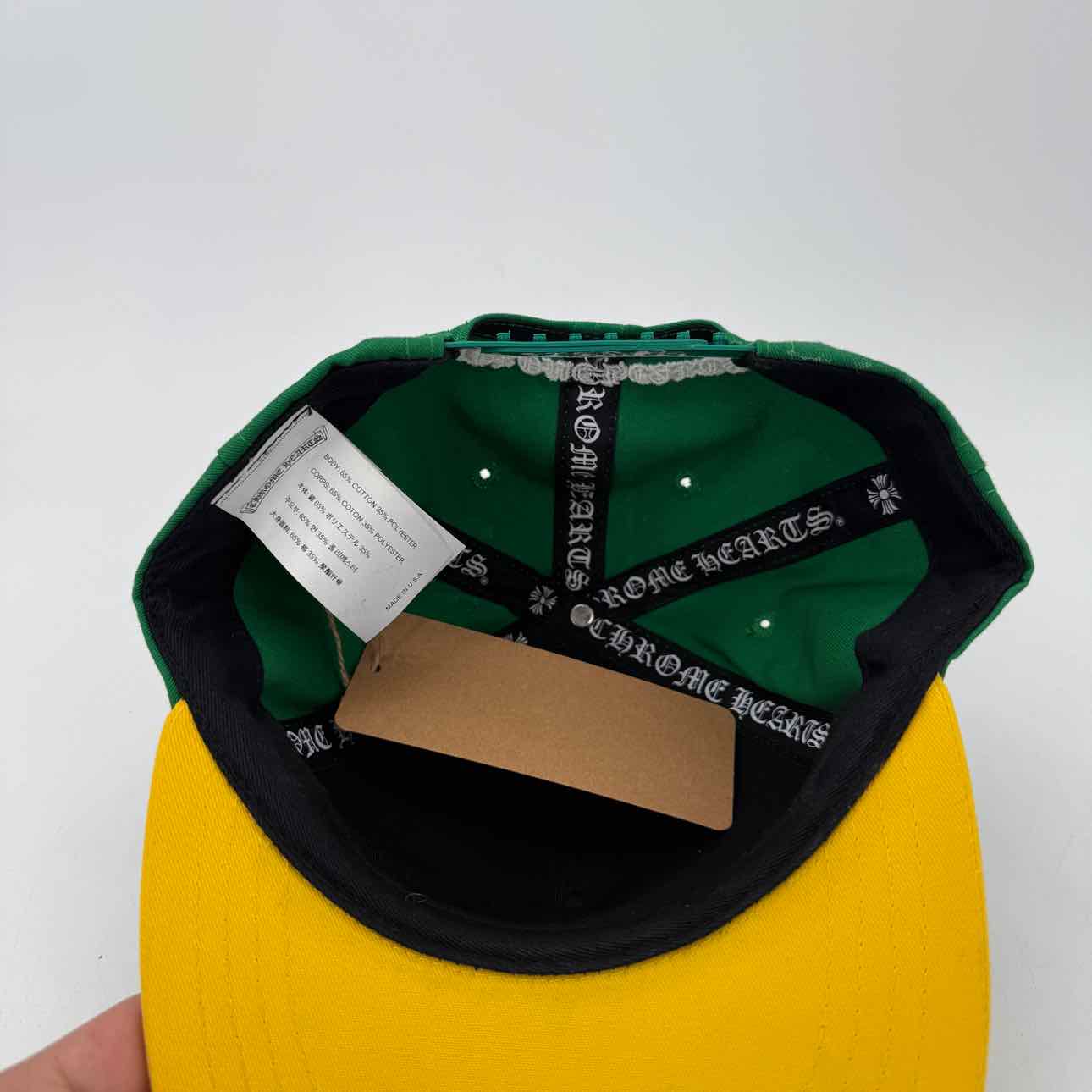 Chrome Hearts Snapback &quot;GREEN YELLOW&quot; Used Green Size OS