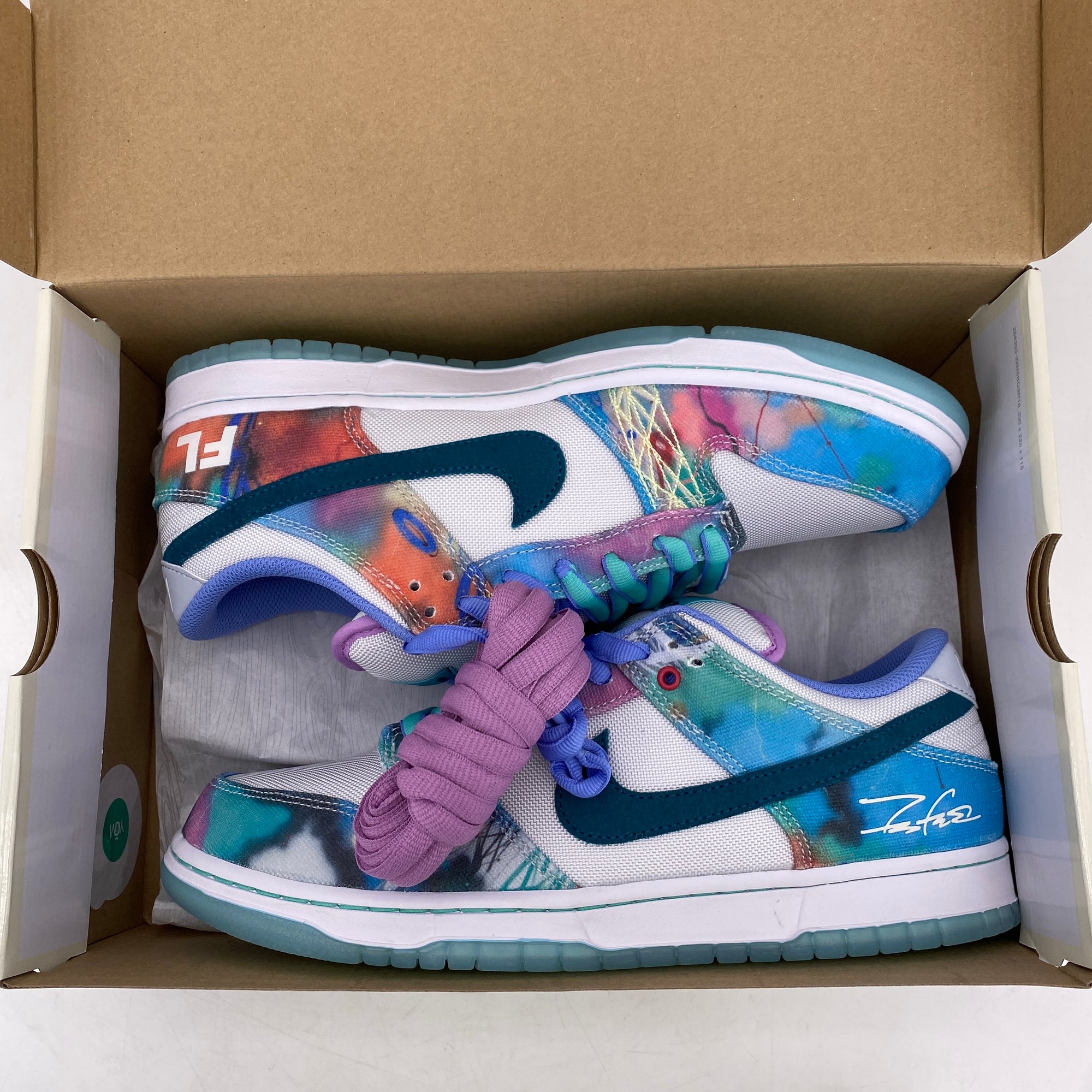 Nike SB Dunk Low &quot;Futura Lab Bleached Aqua&quot; 2024 New Size 10.5