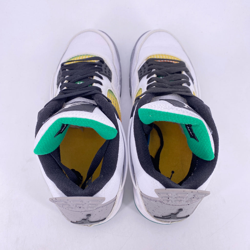 Air Jordan (W) 4 Retro "Lucid Green Rasta" 2020 Used Size 10.5W