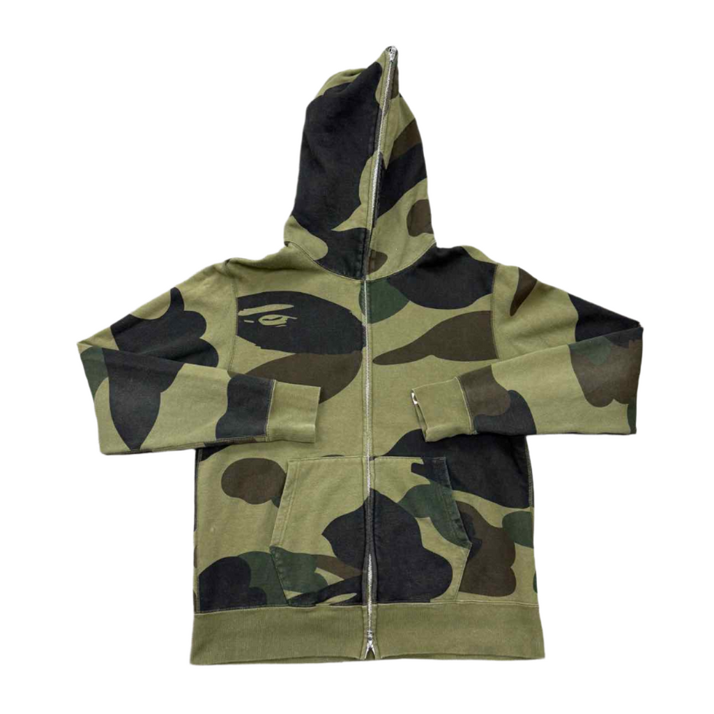 Bape Zip Up "BUSY WORKS" Camo Used Size L