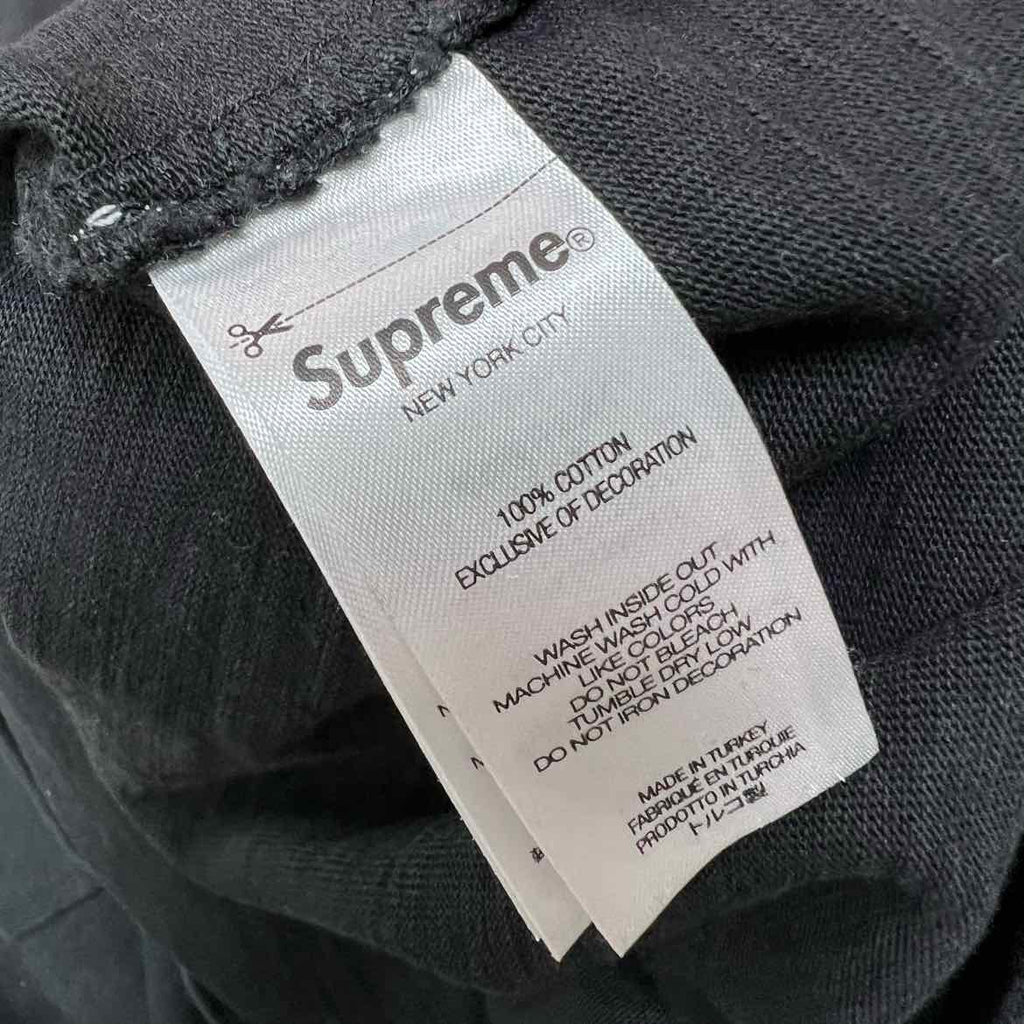 Supreme T-Shirt "RHINESTONE" Black Used Size 2XL