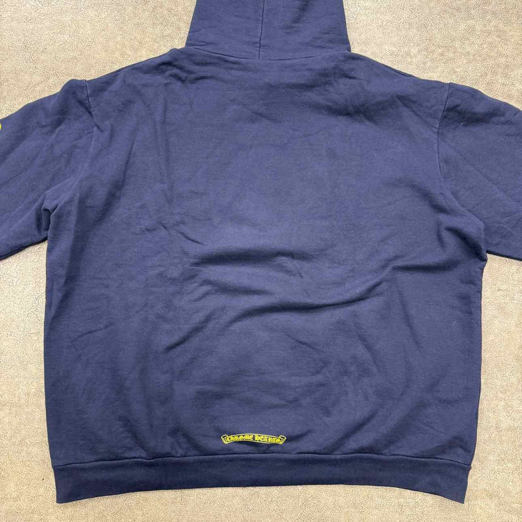 Chrome Hearts Hoodie "VERTICAL LOGO" Navy Used Size XL