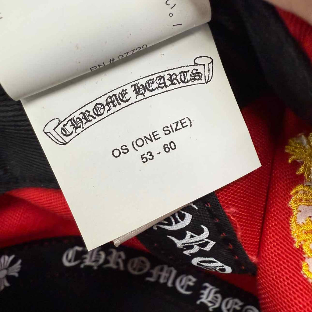 Chrome Hearts Snapback "CH LOGO" New Red Size OS