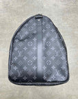 Louis Vuitton Duffle Bag "KEEPALL 55" Used Black Size 55