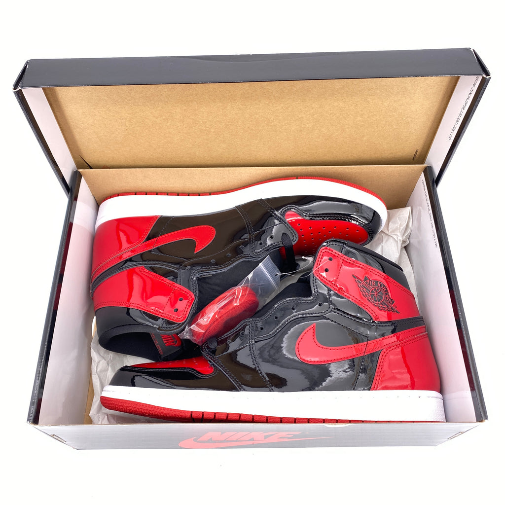 Air Jordan 1 Retro High OG "Patent Bred" 2021 New Size 10.5