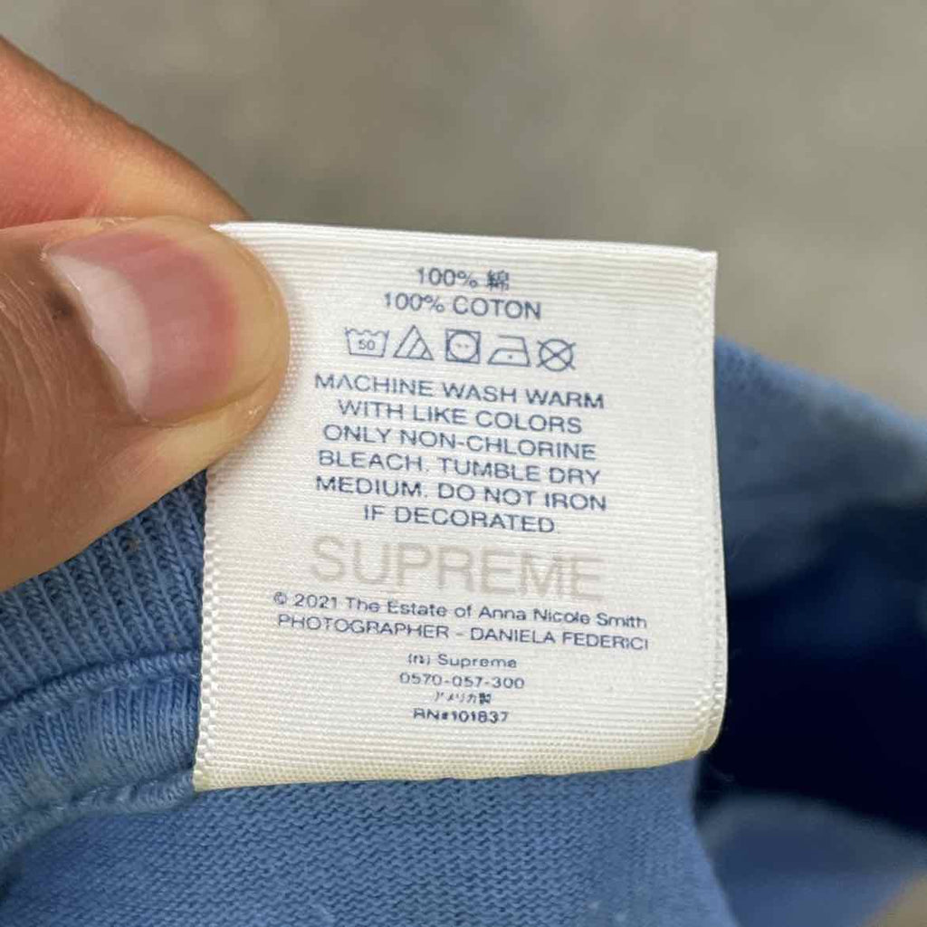 Supreme T-Shirt "ANNA NICOLE SMITH" Royal Blue Used Size XL