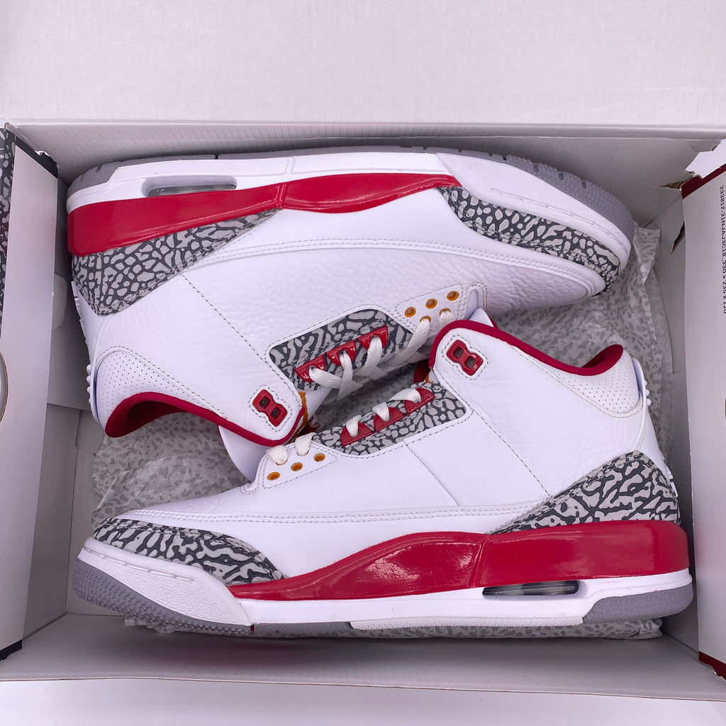 Air Jordan 3 Retro "Cardinal Red" 2022 Used Size 10