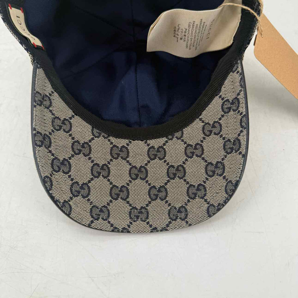 Gucci Strapback "MONOGRAM" Used Blue Size S