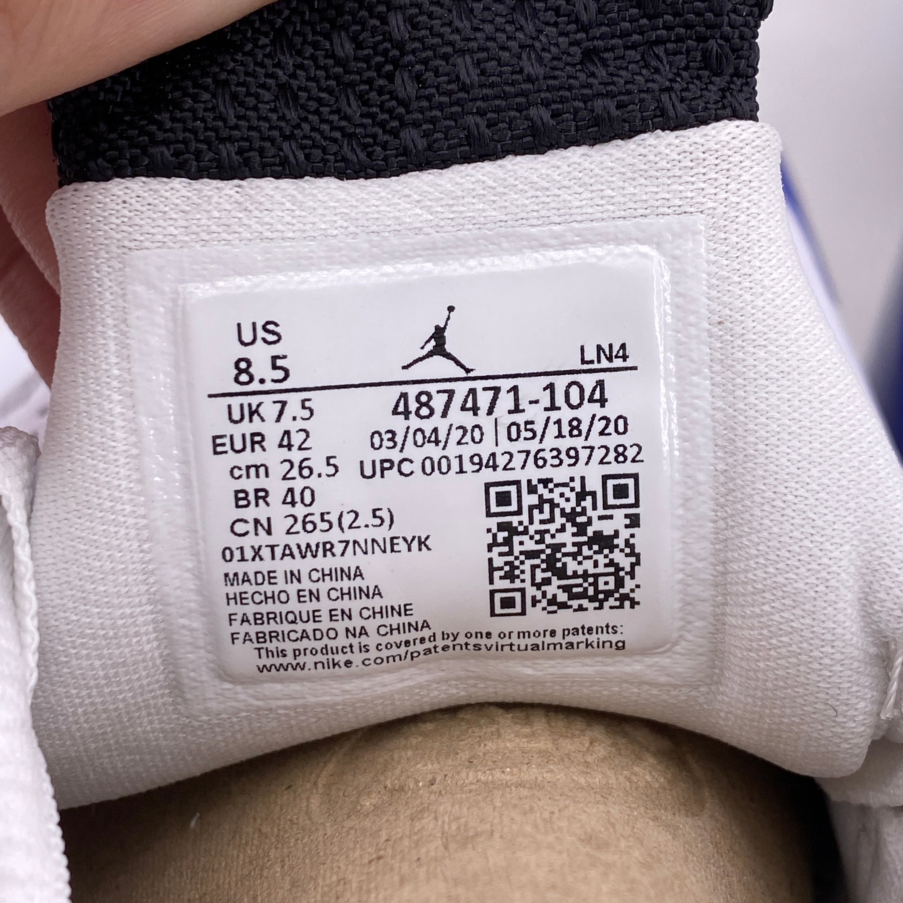 Air Jordan 14 Retro &quot;White Hyper Royal&quot; 2020 New Size 8.5