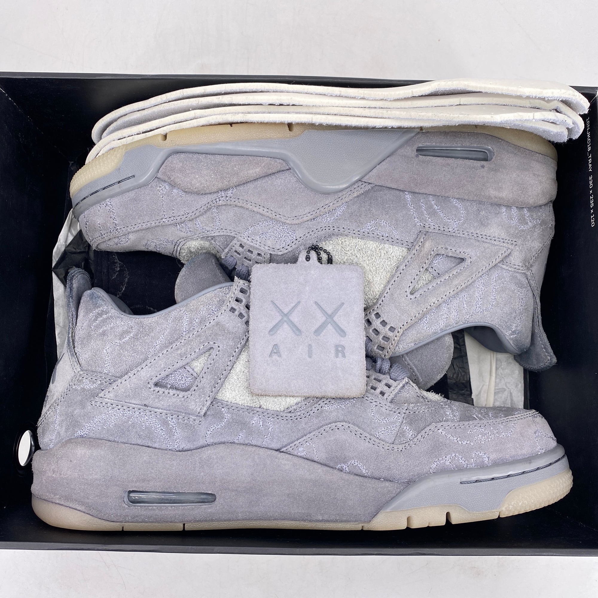 Air Jordan 4 Retro &quot;Kaws Grey&quot; 2017 Used Size 9.5