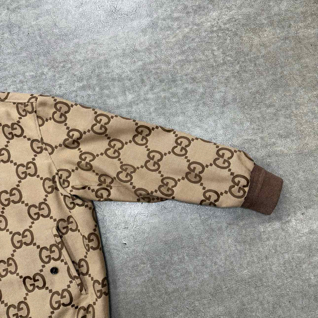 Gucci Jacket "CANVAS BOMBER" Beige New Size 52
