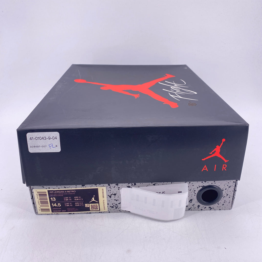 Air Jordan 4 Retro "Cool Grey" 2019 New Size 13