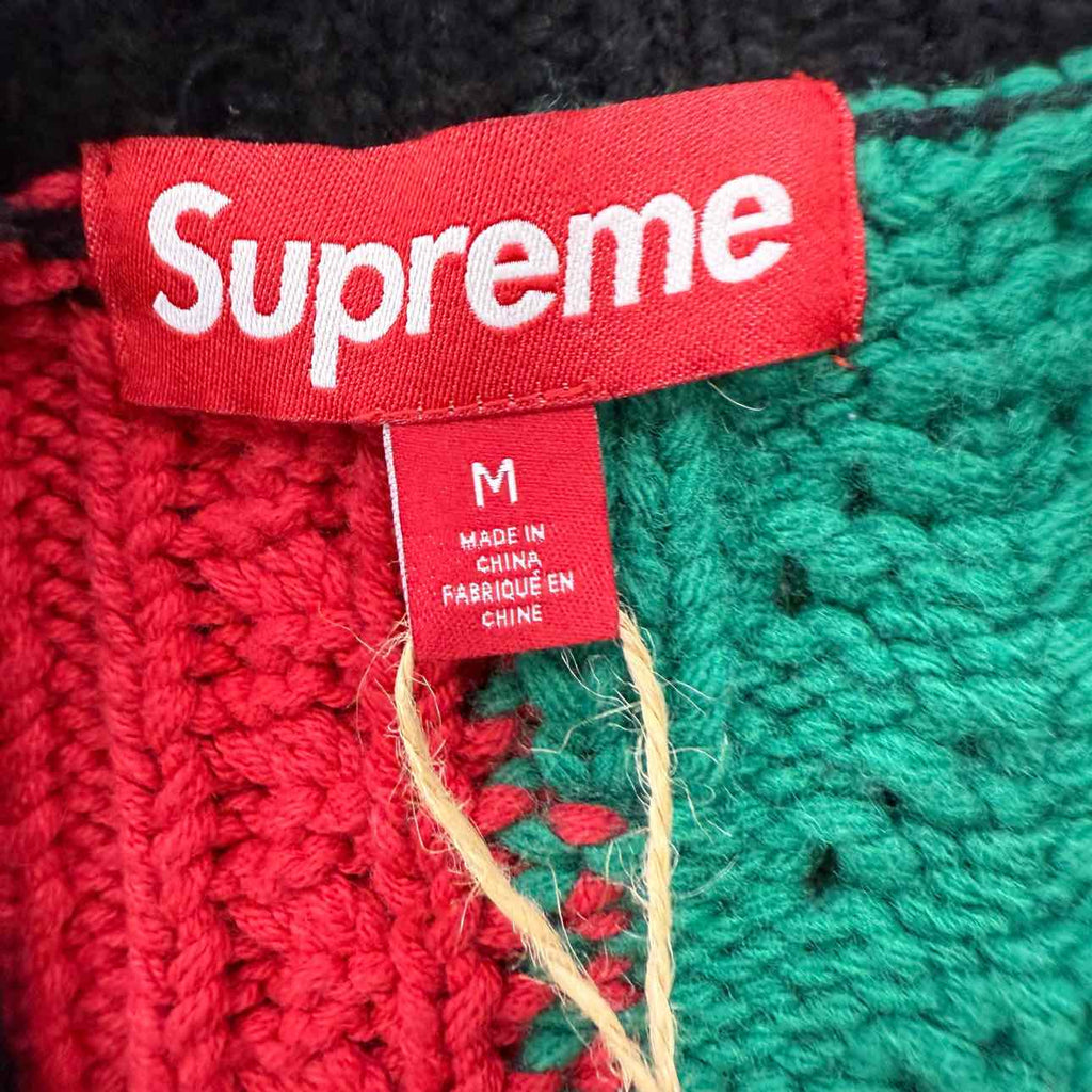 Supreme Cardigan "PATCHWORK" Multi-Color Used Size M