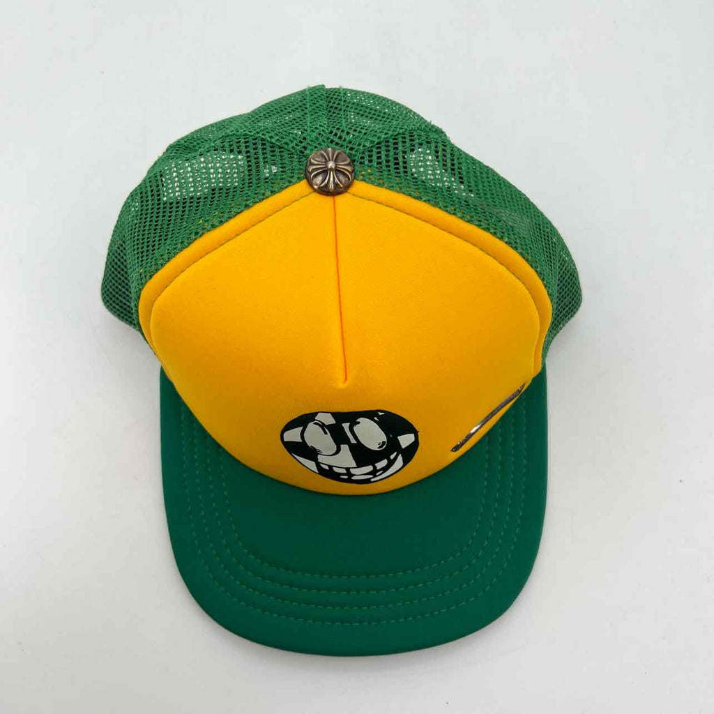 Chrome Hearts Trucker Hat "SMILEY" Used Yellow Size OS