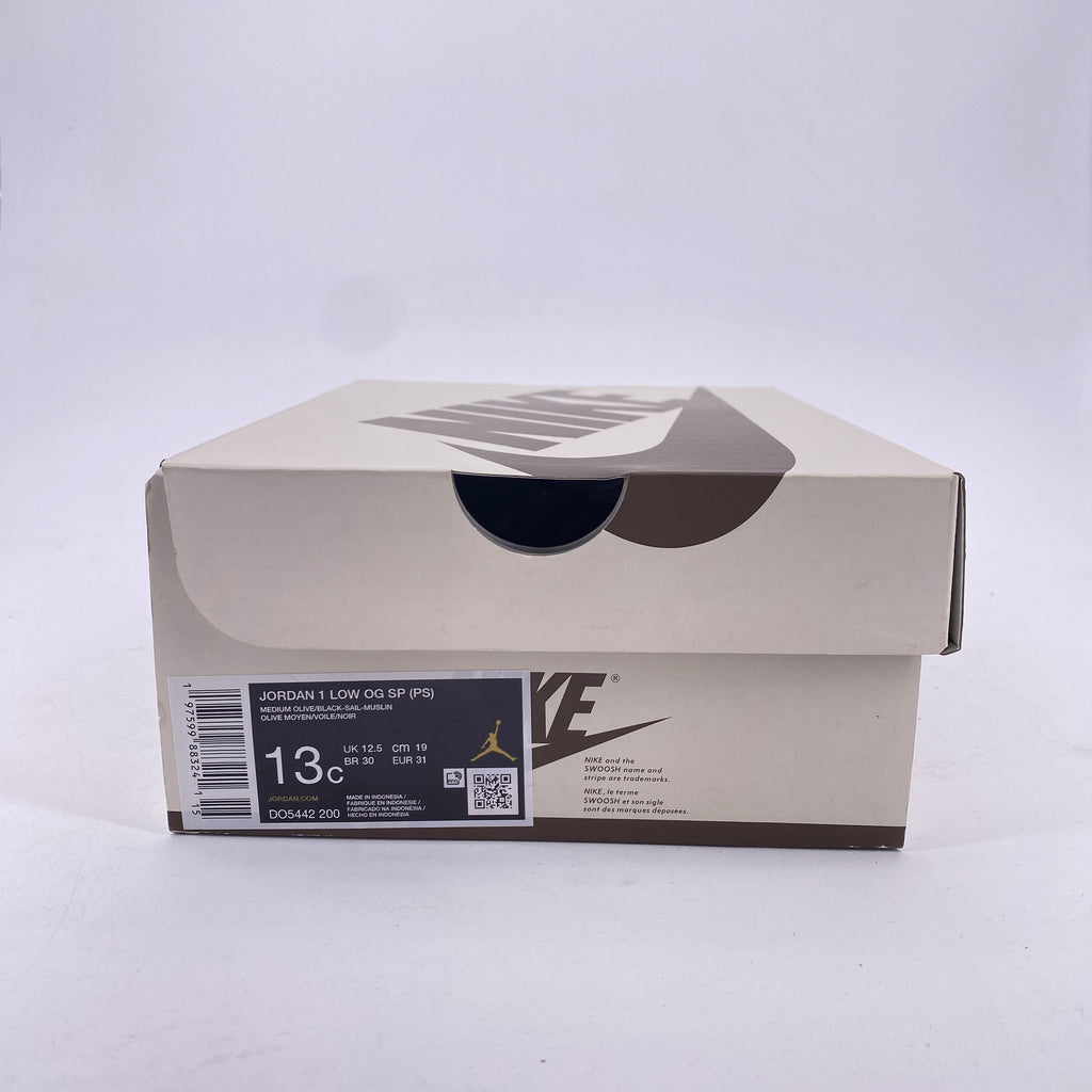 Air Jordan (PS) 1 Low OG SP "Medium Olive" 2024 New Size 13C