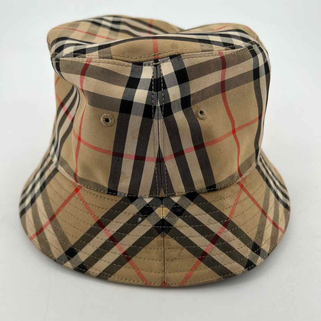 Burberry Bucket Hat "CHECK PRINT" Used Beige Size L