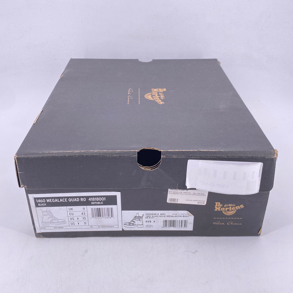 Dr. Martens 1460 Megalace Quad "Rick Owens Black" 2025 Used Size 10
