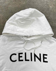 Celine Hoodie "LOGO" White Used Size S