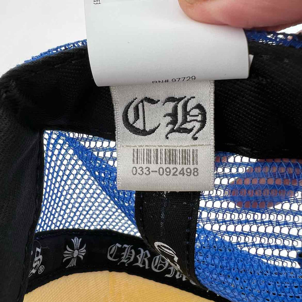 Chrome Hearts Trucker Hat "EYECHART" New Blue Size OS
