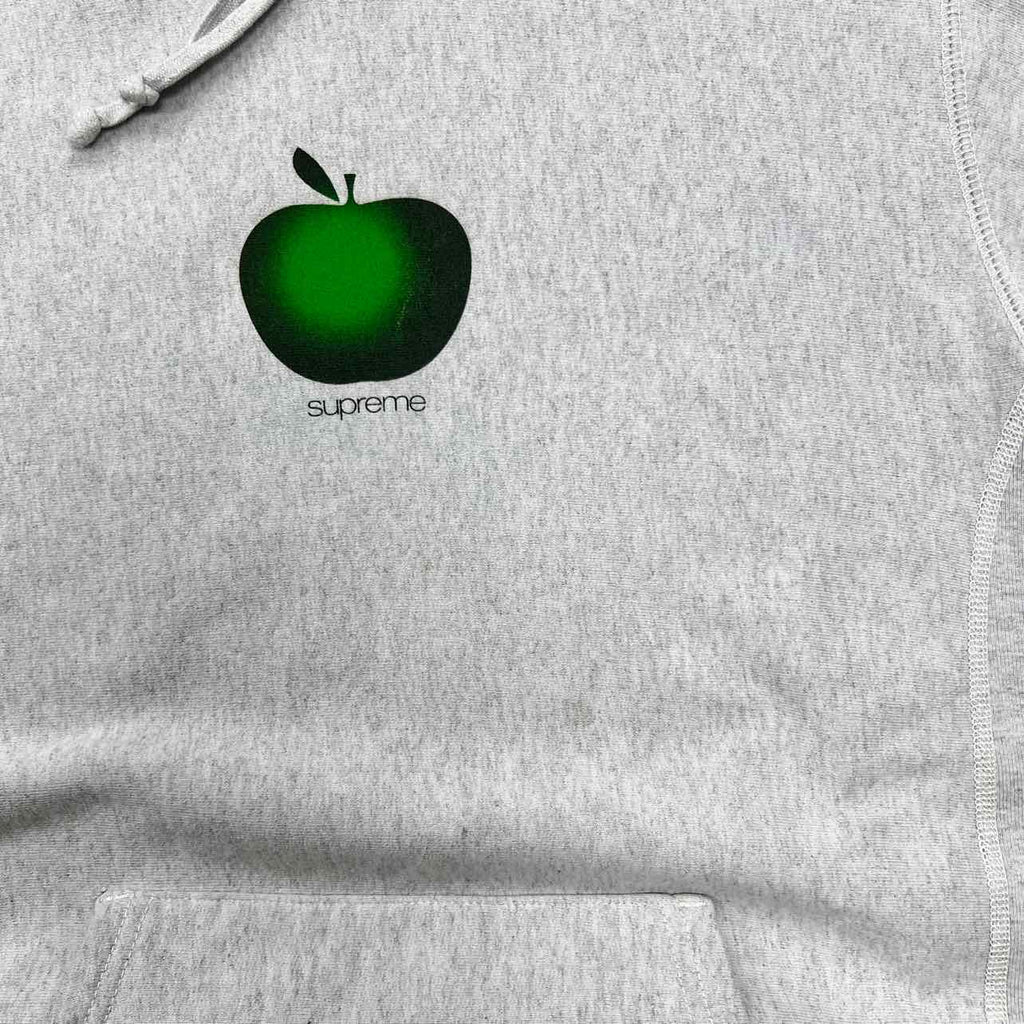 Supreme Hoodie "APPLE" Ash Used Size L