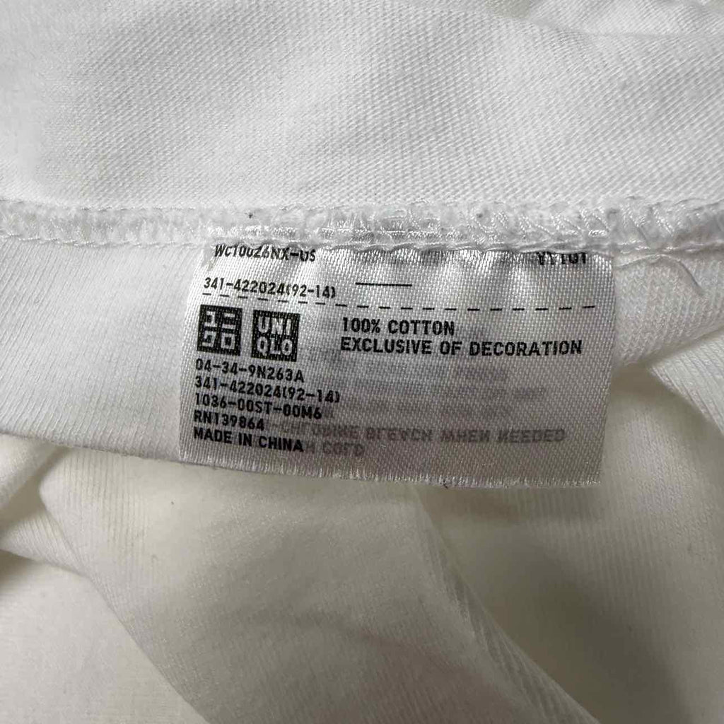 Uniqlo T-Shirt "BFF" White Used Size M