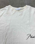 Rhude T-Shirt "SCRIPT" Cream Used Size L